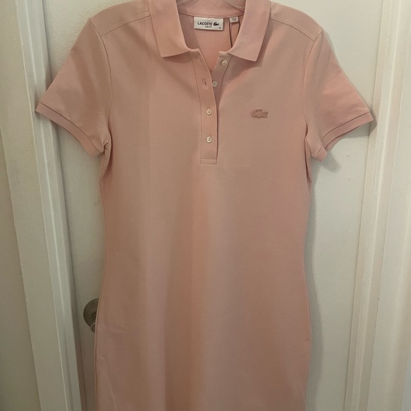 NWT Lacoste Pink Polo Dress - Picture 1 of 9
